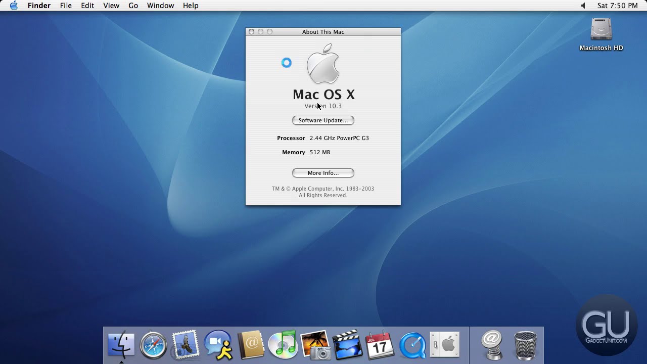 Обзор старых ОС — Mac OS X 10.3 «Panther»