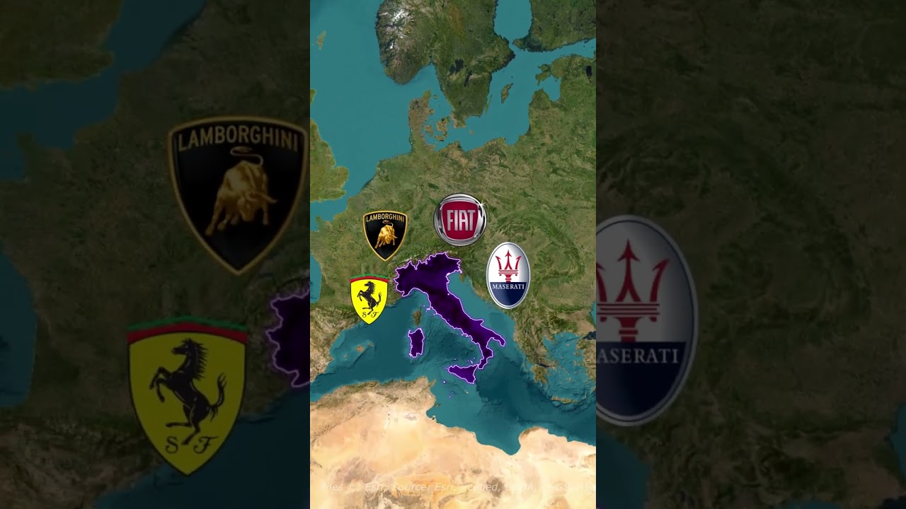 Which Country Makes the Best Cars?-From Tesla to Ferrari #shorts #geopolitics #usa #china #germany