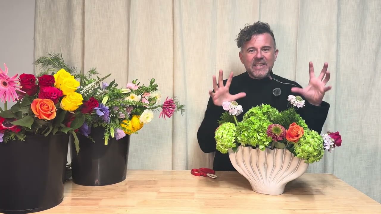 Create a centerpiece with me. Learn the tips and tricks of a beautiful floor arrangement.