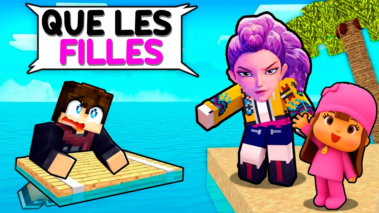 J&rsquo;explore une &Icirc;LE SECR&Egrave;TE r&eacute;serv&eacute;e aux FILLES sur Minecraft ! Rumi KPOP Demon Hunter , copine pocoyo