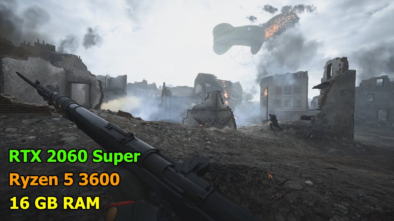 Battlefield 1 Demanding 64 Player Test @1080p [ Ryzen 5 3600 • RTX 2060 Super • 16GB RAM ]