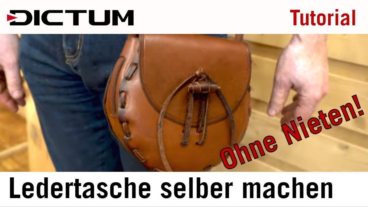 Ledertasche selbst bauen - Jagdtasche komplett aus Leder - ohne Nieten
