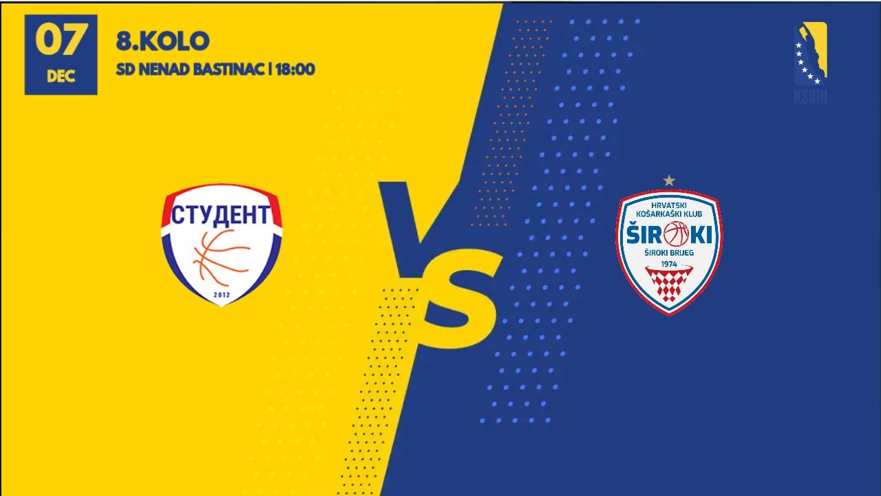 KK Student m:tel vs HKK &Scaron;iroki TT Kabeli | 8. kolo | MAXBET LIGA | KSBIH | 2025/2026