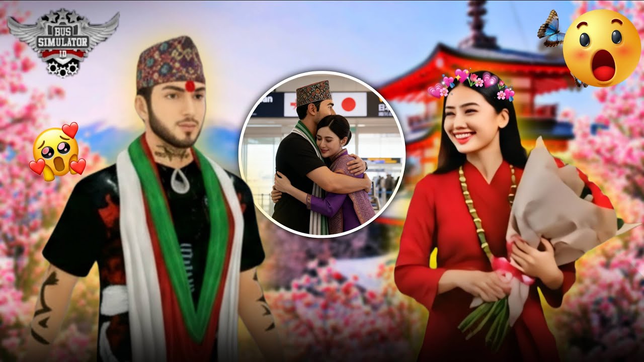 Nepal to Japan🇳🇵✈️🇯🇵  First Time Abroad!👩‍❤️‍👨  😍| Bus simulator Indonesia 