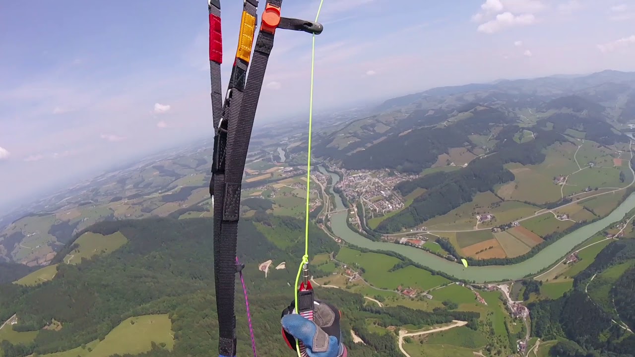 Paragleiten Herndleck (Ternberg) zwei massive Klapper 11er Höhenflug