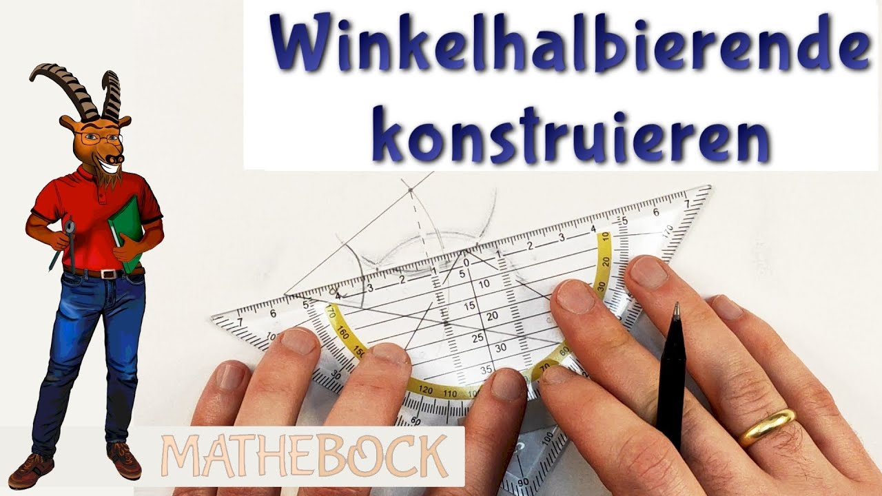 Winkelhalbierende konstruieren | mit Zirkel und Lineal | f&uuml;r Tangenten, Konstruktionen ...