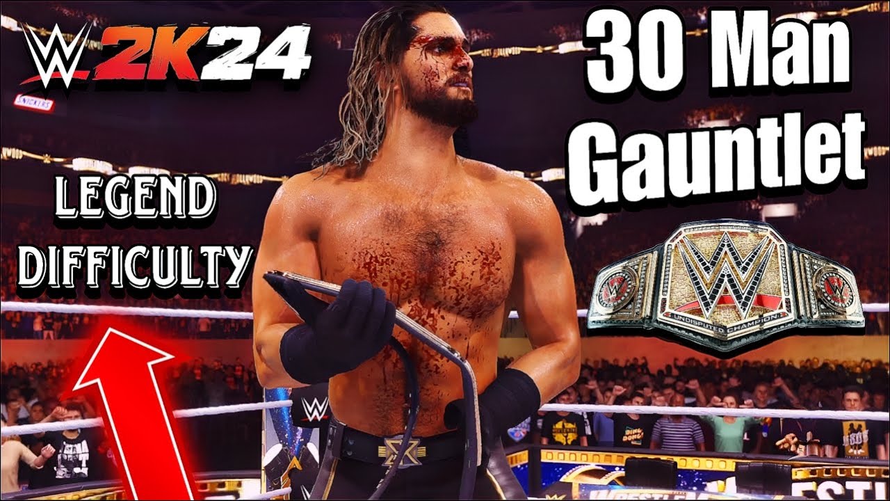 EPIC 30-MAN GAUNTLET MATCH ON LEGEND DIFFICULTY | WWE 2K24