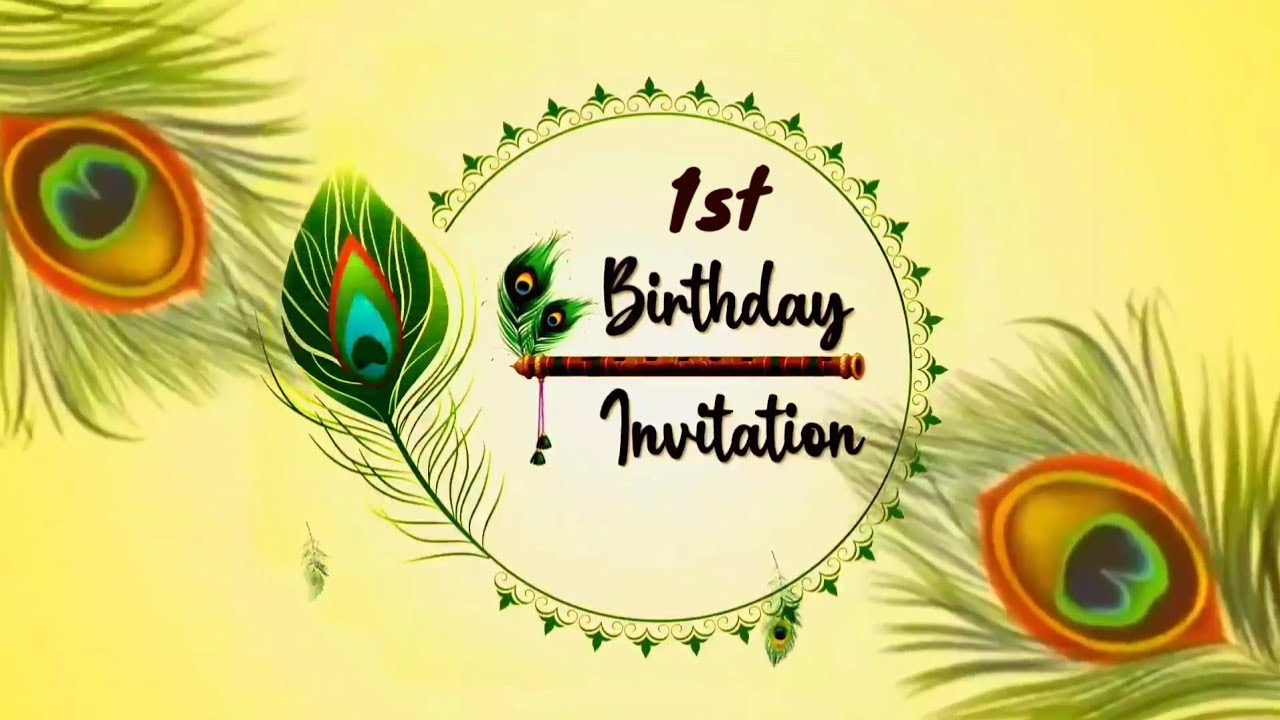 Birthday Invitation Video ll Krishna Invitation Video || First Birthday Invitation Video Editing