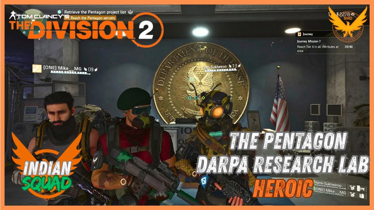 Pentagon & DARPA Research Labs Heroic | The Division 2 Hindi Gameplay | Indian Squad PS5
