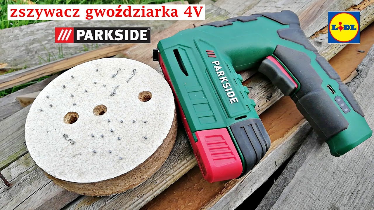 Zszywacz akumulatorowy PARKSIDE PAT4D6 4V, ze zszywkami i gwoździami