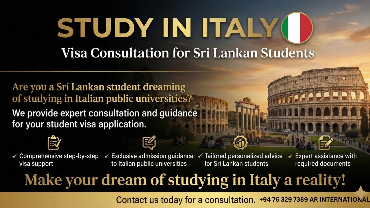 How to study in Italy | sinhala