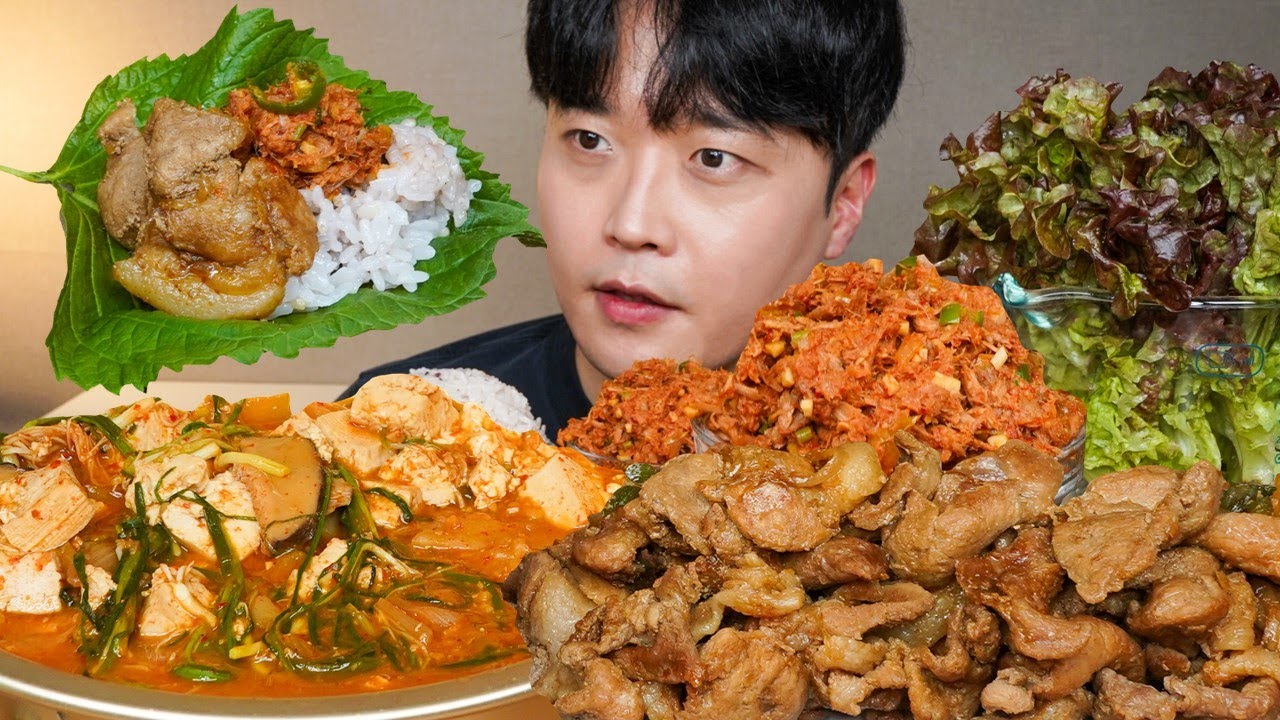 [와차밥] 참치쌈장 달래된장찌개 간장제육볶음 요리 먹방 Korean Food ASMR MUKBANG REAL SOUND EATING SHOW