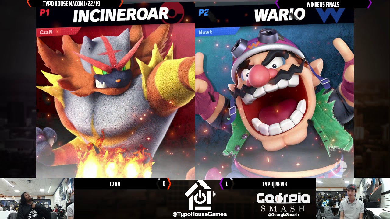 Smash Ultimate Tournament 1/22/19 - CzaN(Incineroar) Vs Typo| Newk(Wario) - Winners Finals
