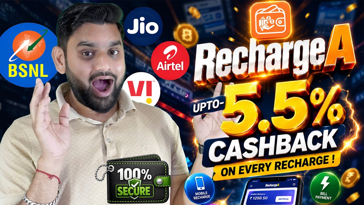 Best Mobile Recharge Cashback App 2026 | RechargeA Best Recharge Cashback & Commision App |