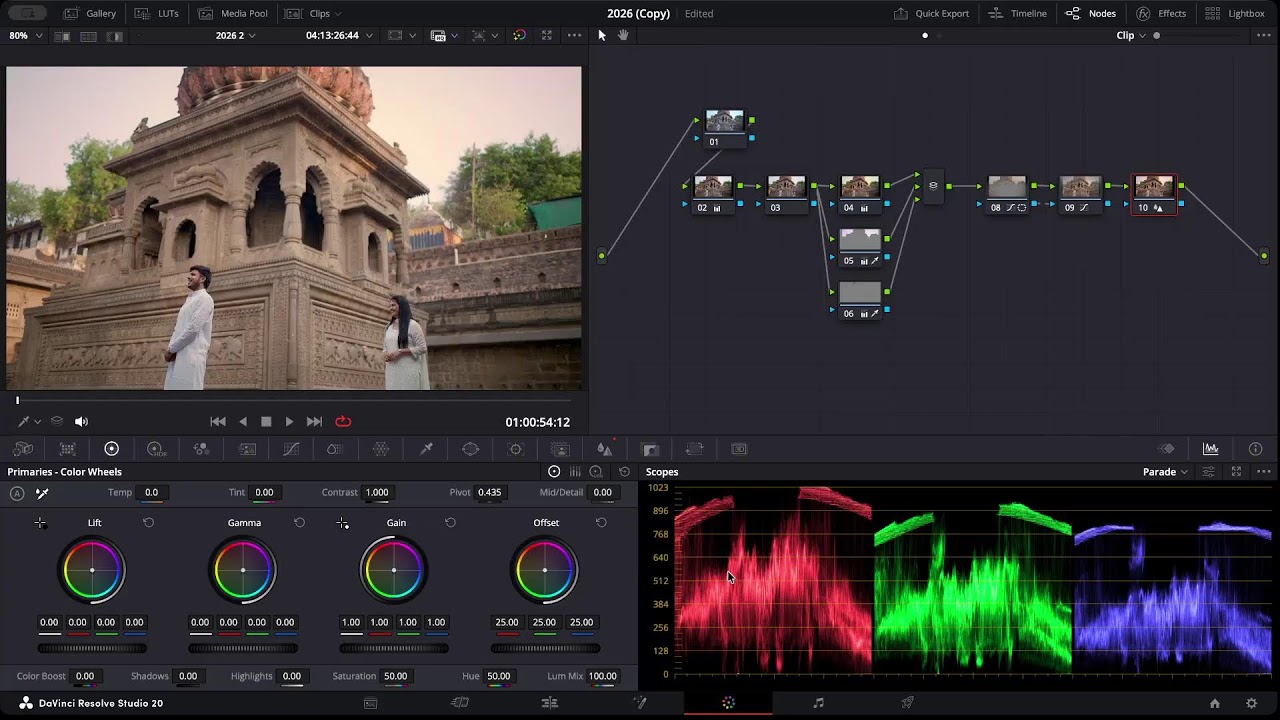 DaVinci Resolve Live Color Grading