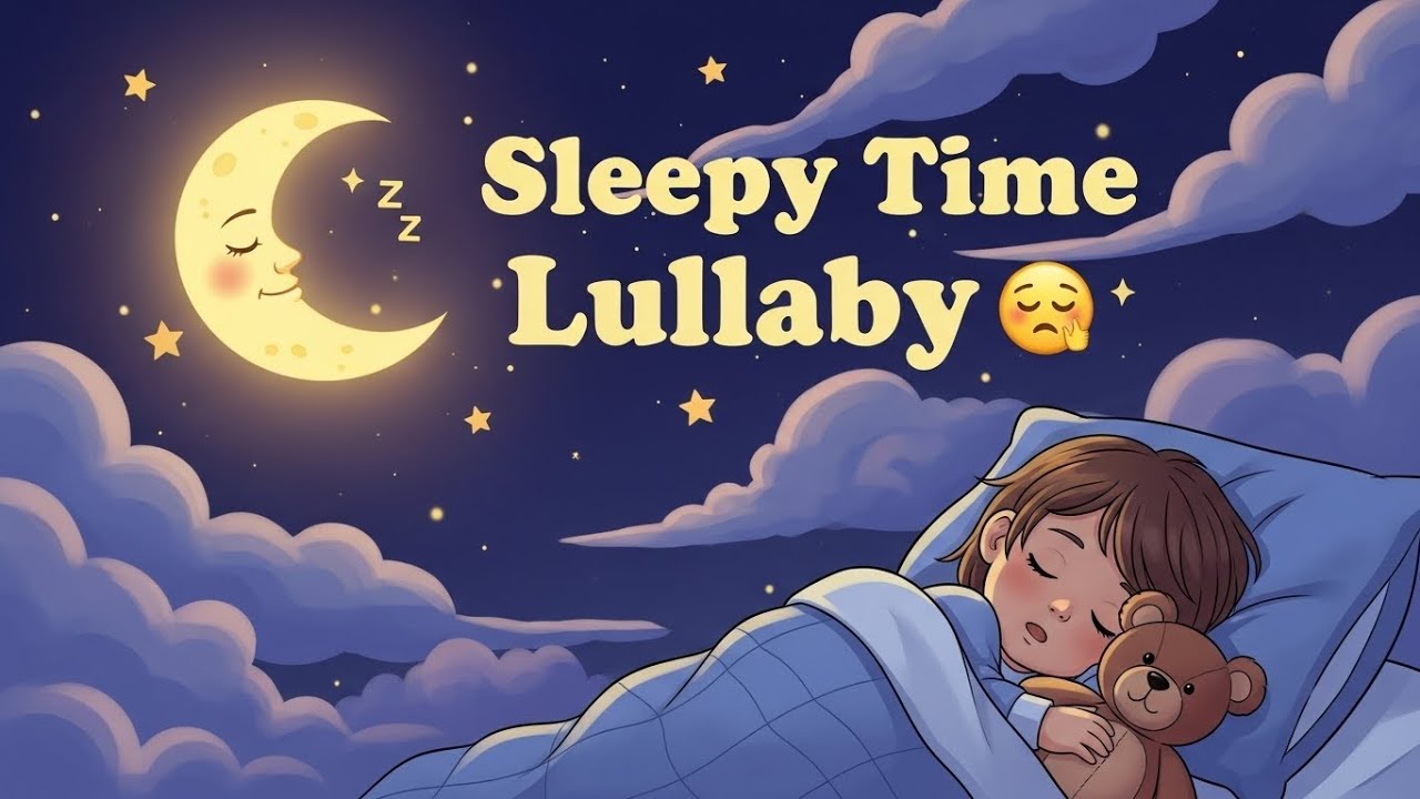 Sleepy Time Lullaby 🌙🎵 | Calm Bedtime Song for Kids & Babies | Happy Tale & Tune