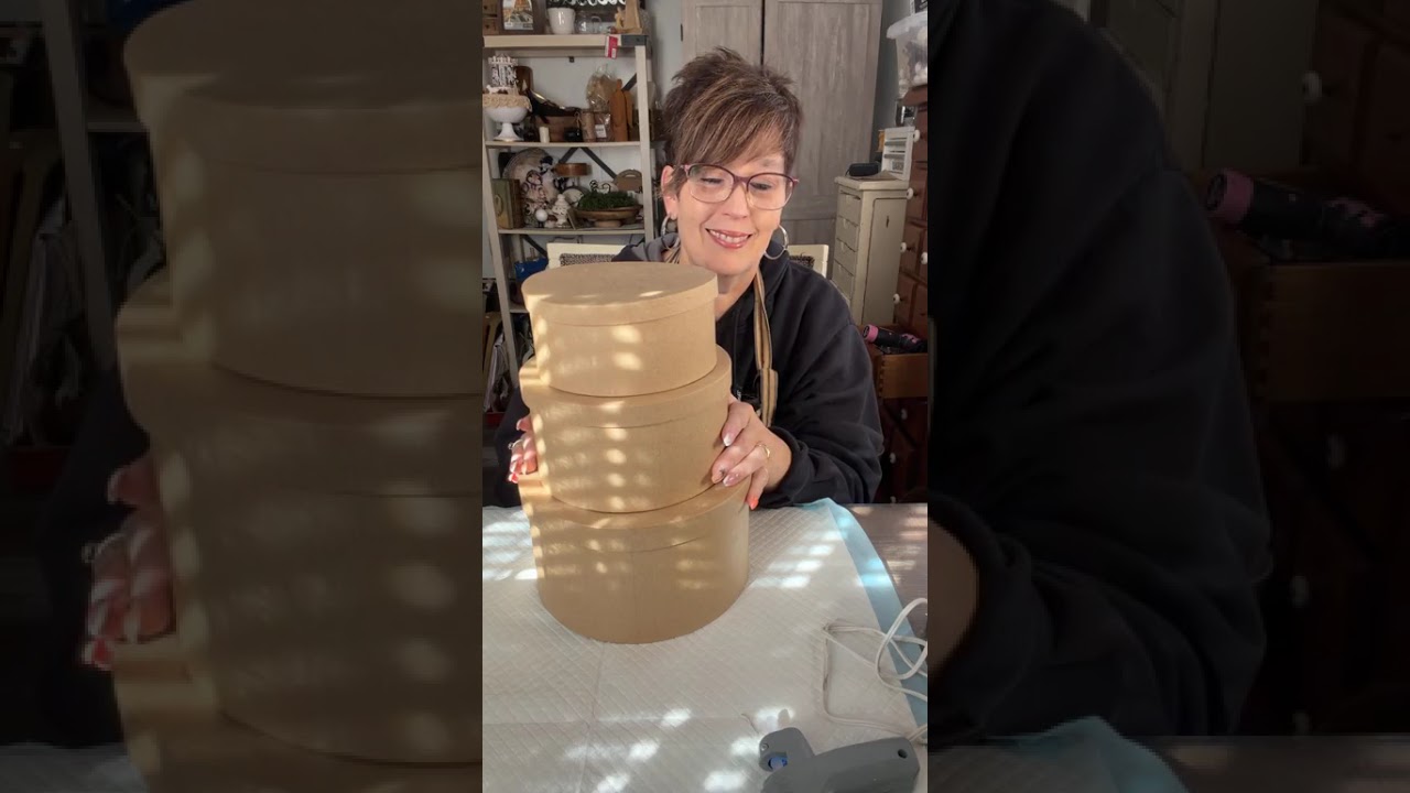 Paper mache Nesting Boxes turned a beautiful primitive decor piece