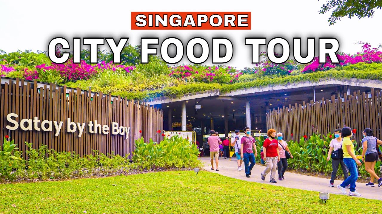 Singapore Food | Popular Food Court Satay by the bay Tour
