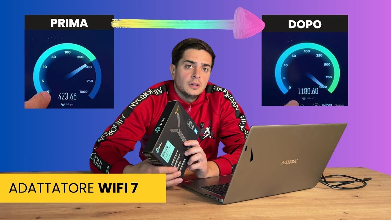 HO AUMENTATO LA VELOCITA' FIBRA !! Migliore Adattatore Wireless Wi-fi 7 USB? (TP-LINk tbe400uh)