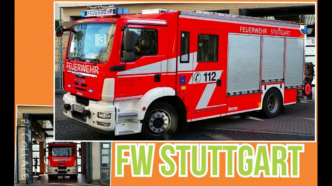 Feuerwehr Stuttgart Reserve  Hlf-A bei Wachausfahrt