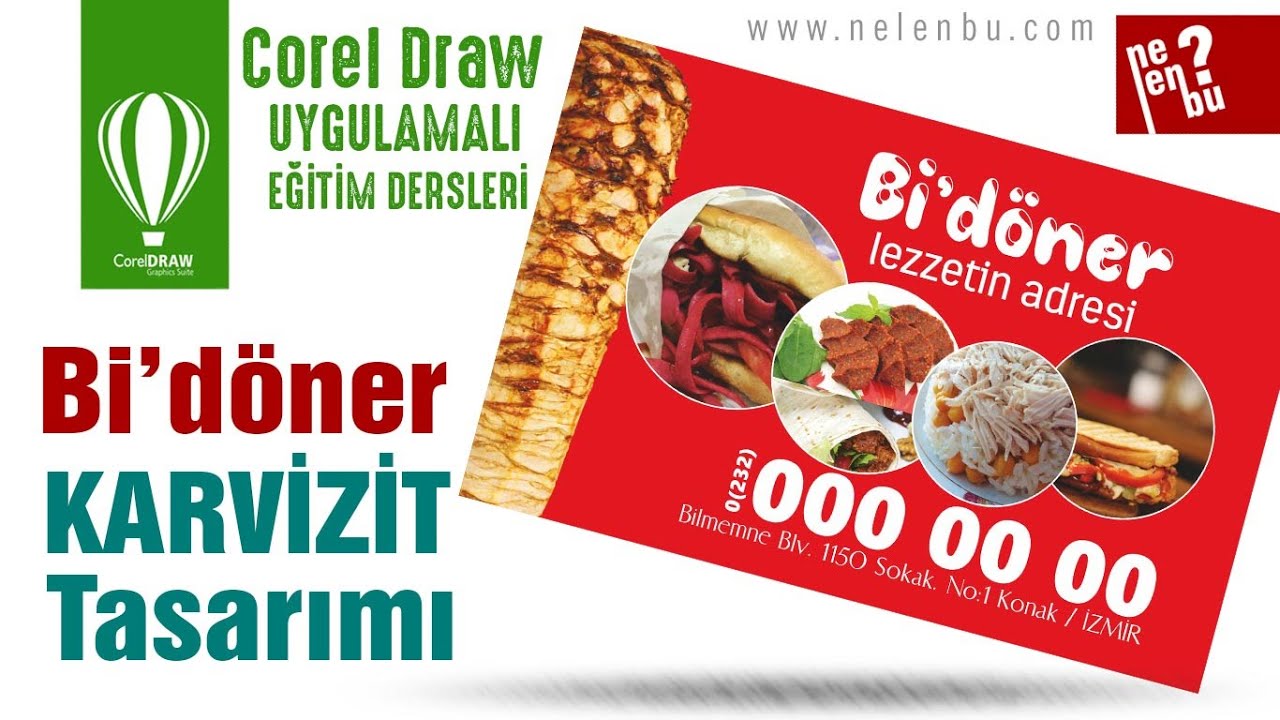 Bi'döner Kartvizit Tasarımı - Corel Draw Dersleri