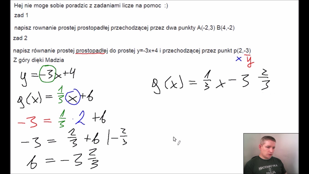 Podstawowe zadania z funkcji liniowej - matematyka
