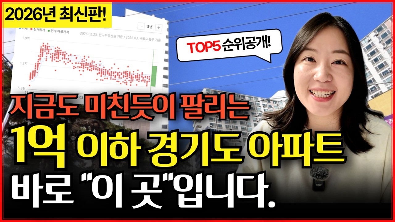 부동산 규제에도 사람들이 사고있는 1억이하 소액투자 경기도 아파트는 어디? TOP5 순위공개!