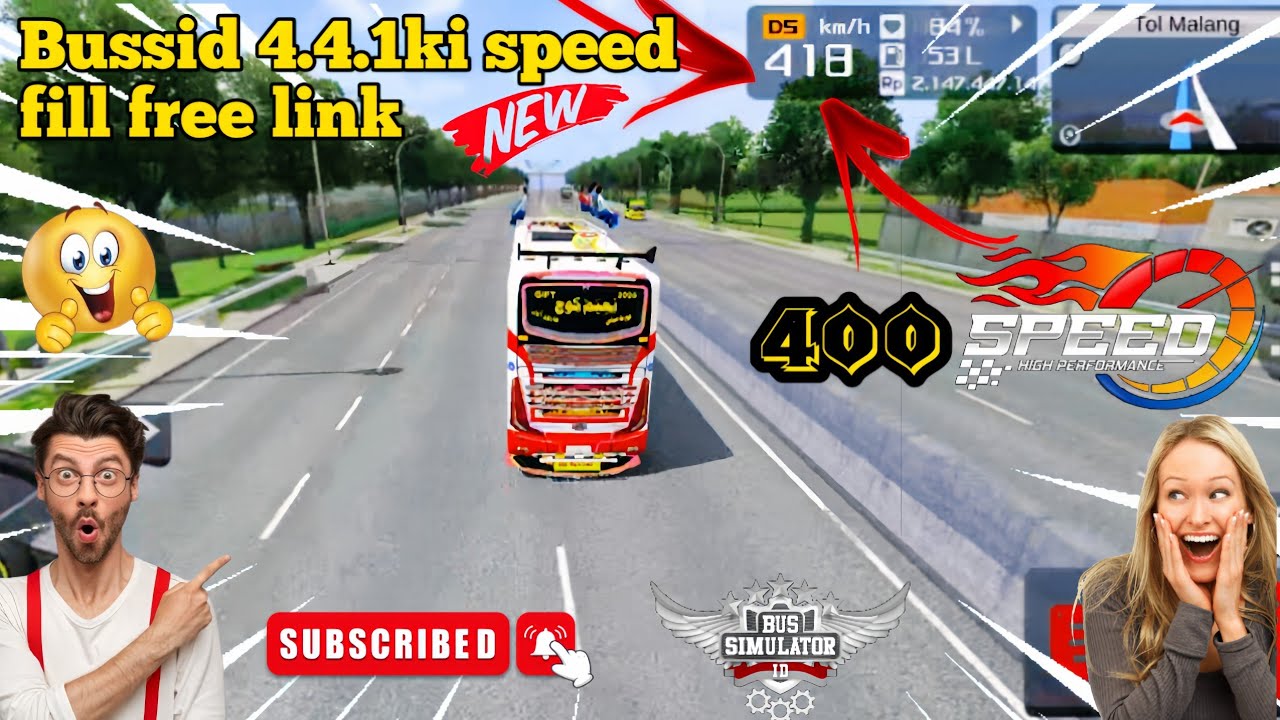 New Bussid 4.4.1 ki speed fill 100 work bus simulator Indonesia game 👌👌