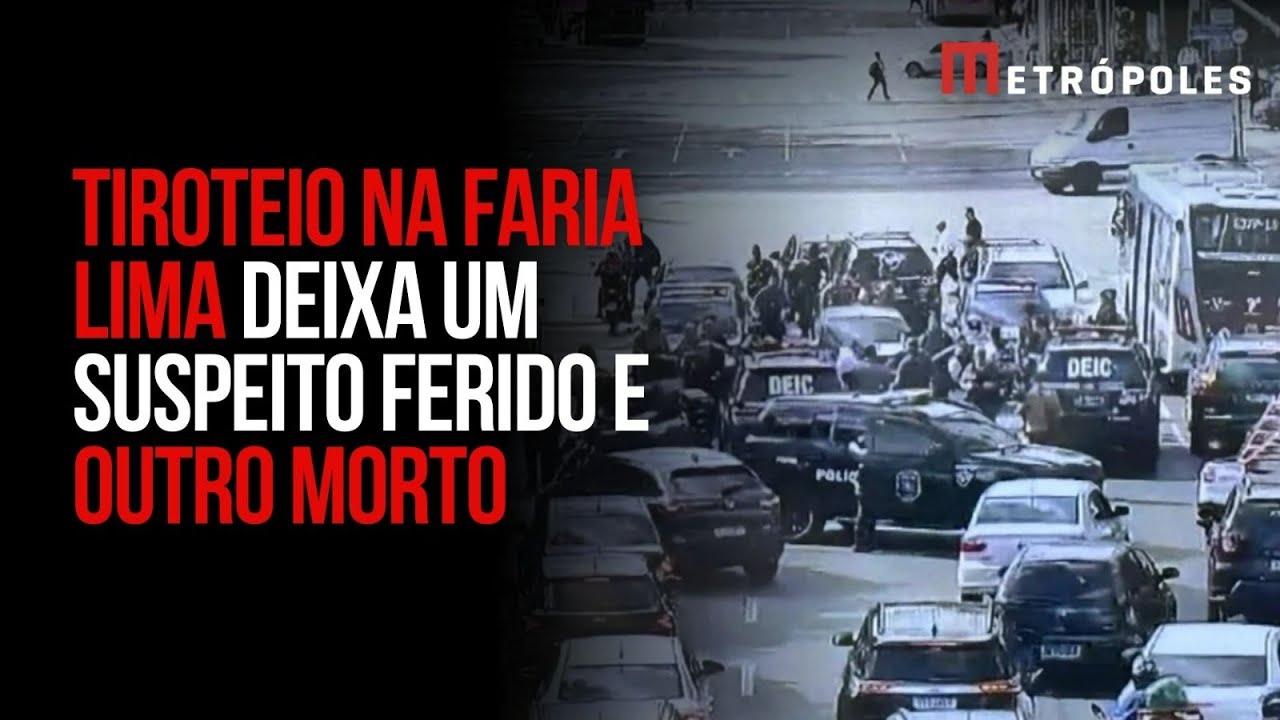 Tiroteio na Faria Lima deixa pelo menos 1 morto e paralisa avenida; veja imagens