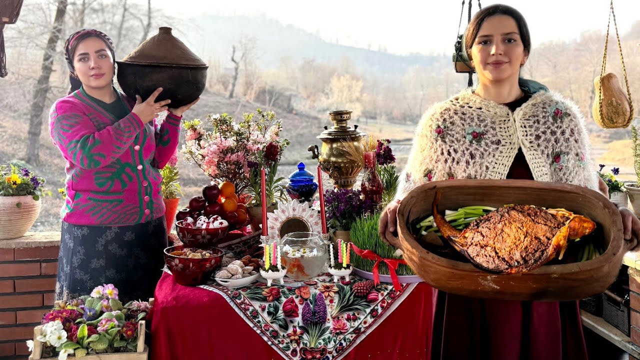 Making stuffed fish for the celebration of Chaharshanbe Suri
