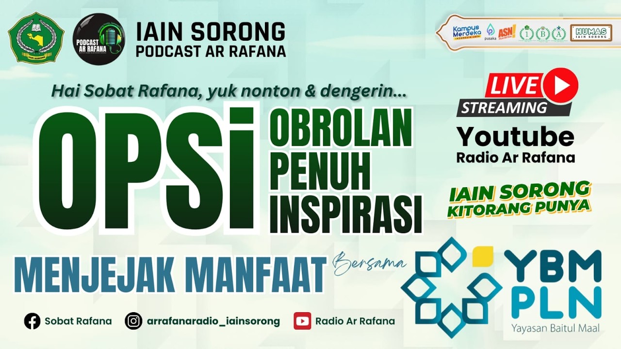 OPSi ( Obrolan Penuh Inspirasi ) : Menjejak Manfaat Bersama YBM PLN