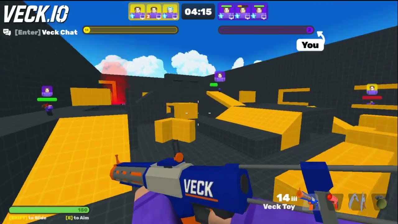 Первый комментарий к игровому процессу Veck.io