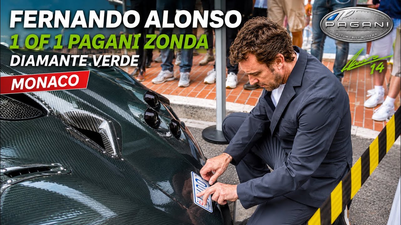 FERNANDO ALONSO WITH THE RAREST PAGANI EVER? KOENIGSEGG JESKO ATTACK #monaco #pagani 