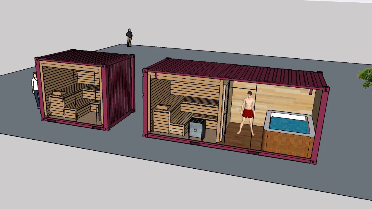Container Modificati, container idromassaggio , container Sauna, container shop, Container Eventi