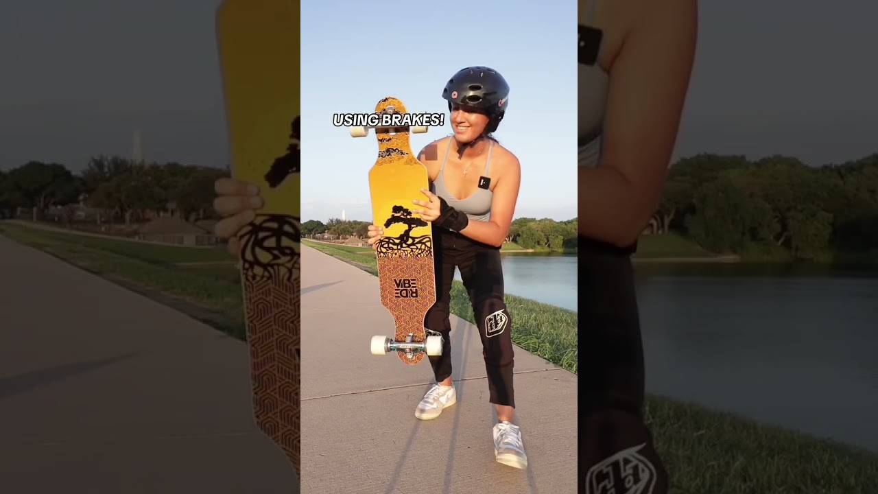 THE FIRST LONGBOARD WITH BRAKES! VIBE RIDE BRAKE BOARD 
