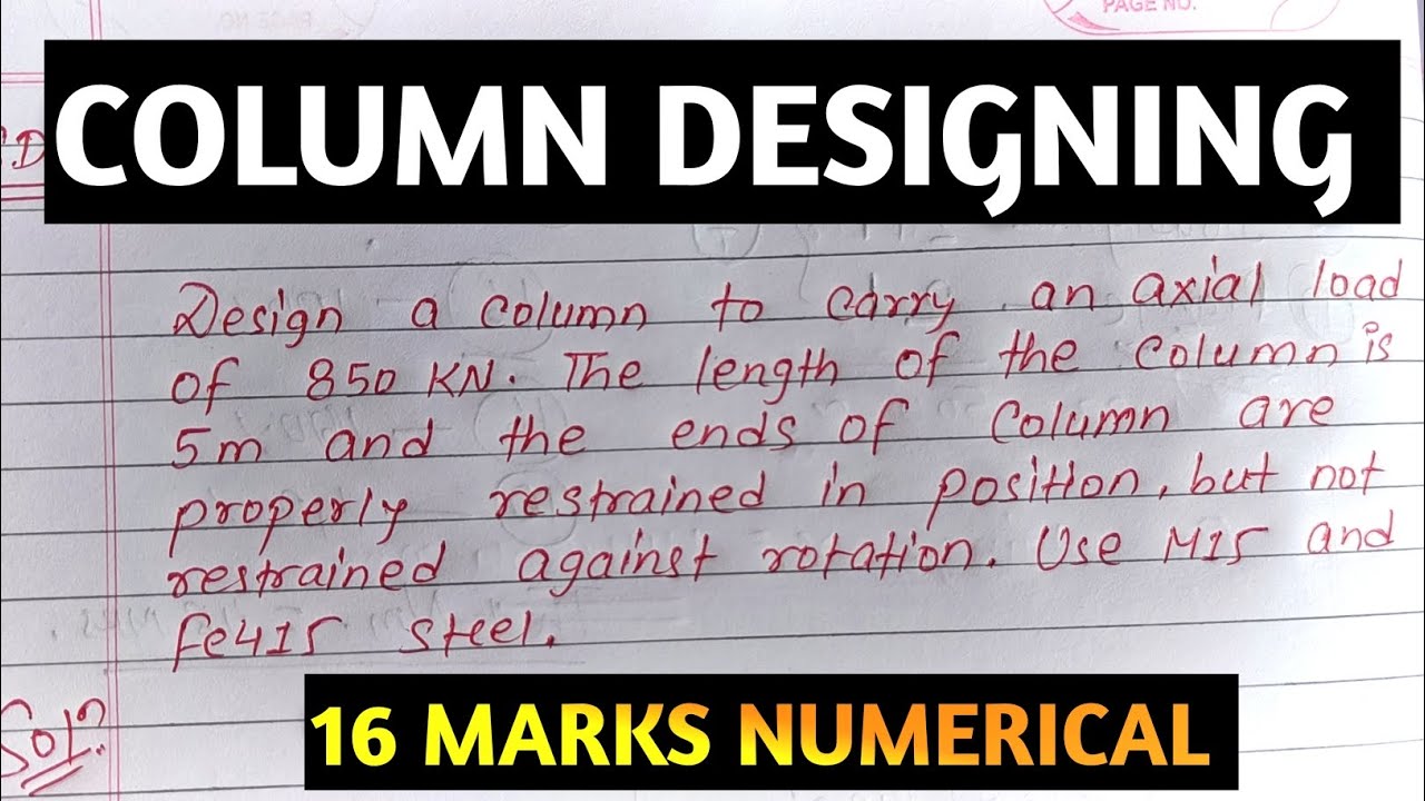 RCC-COLUMN DESIGNING | SDD 5TH SEM NUMERICAL | CTEVT-2075 | @Er.dipesh186 #rcc