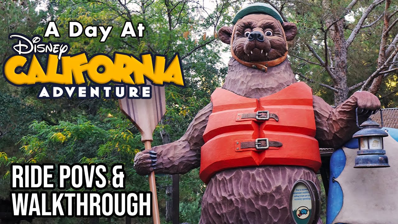 Goofy, Grizzly River Run & Soarin’: Disney California Adventure Rides & Walkthrough [4K POV]