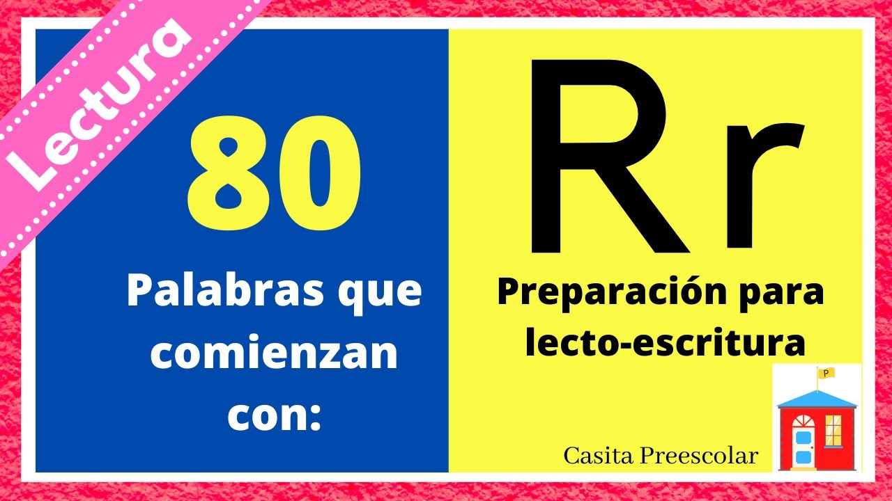 Palabras que comienzan con R. Preescolar. Learning Spanish now.