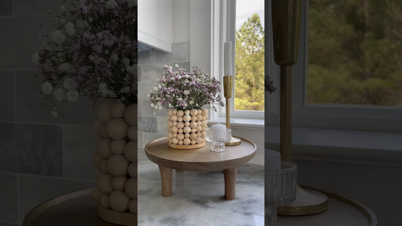 DIY Wood Bead Vase