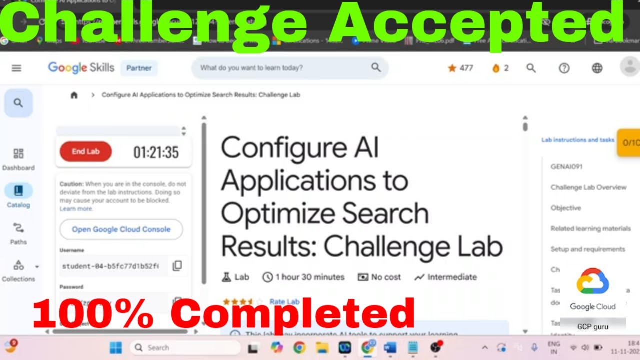 Configure AI Applications to Optimize Search Results Challenge Lab