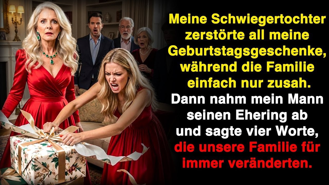Meine Schwiegertochter zerstörte meine Geschenke. Bis mein Mann seinen Ring abnahm und sagte …