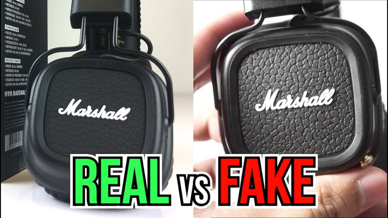 Fake vs Real Marshall Major 2 Bluetooth Headphones - Here's how to spot a Replica!