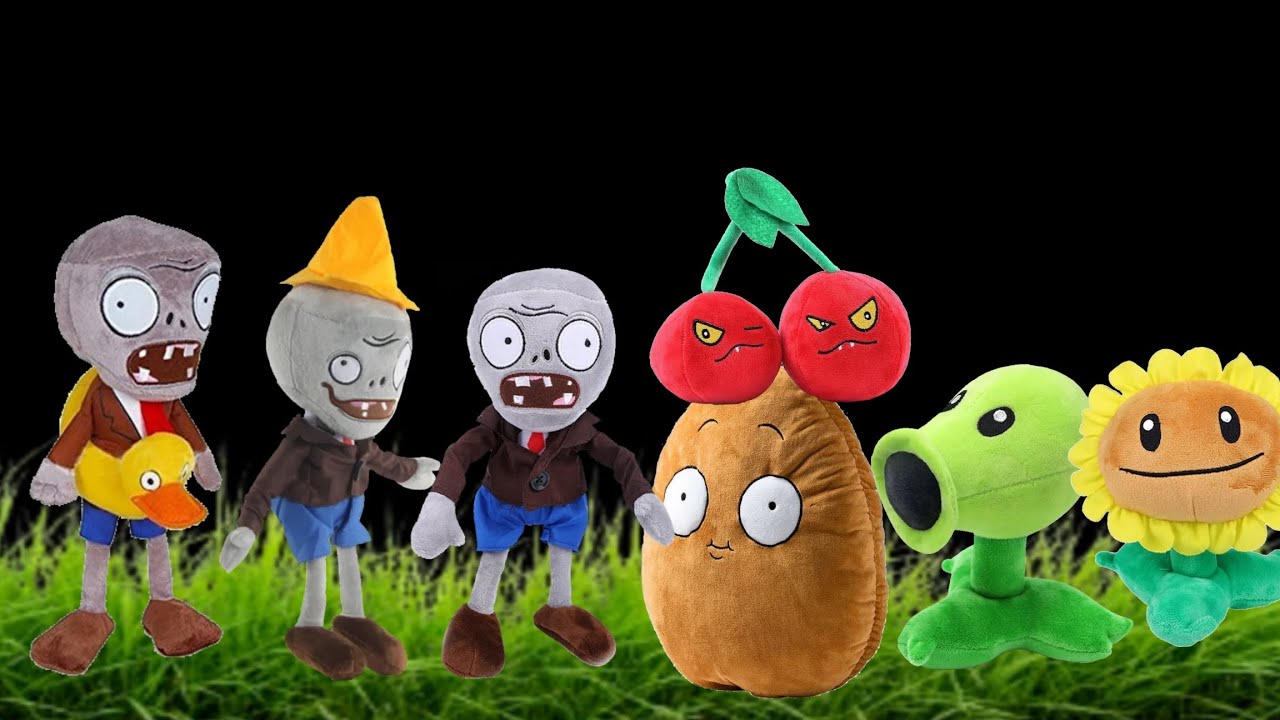 Pvz plush:outdoor brawl 4 grassed (happy 16th anniversary plants vs zombies) #pvz #plush
