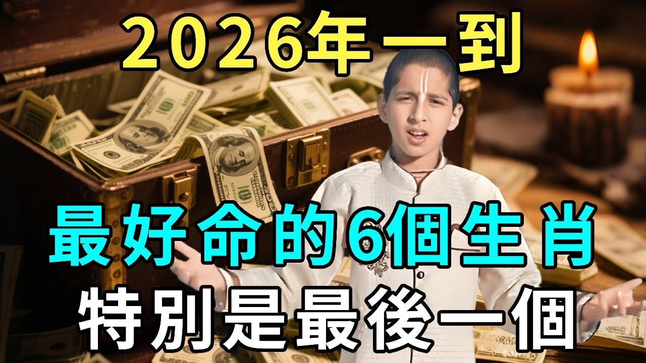2026年一到，最好命的6個生肖！全都有老天爺保護！尤其是最後一個，有意外大財之喜，備好麻袋裝鈔票！一生大富大貴之命！｜禪悟修心 #財運 #生肖 #2026年✨