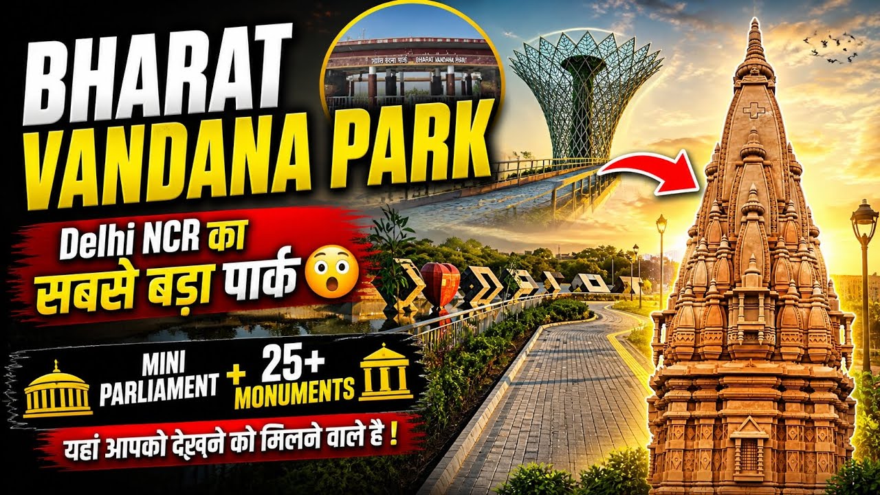 Delhi Ka Naya Wonder! 🇮🇳 Bharat Vandana Park Dwarka Full Tour | 200 Acre Ka Mega Park 😲 