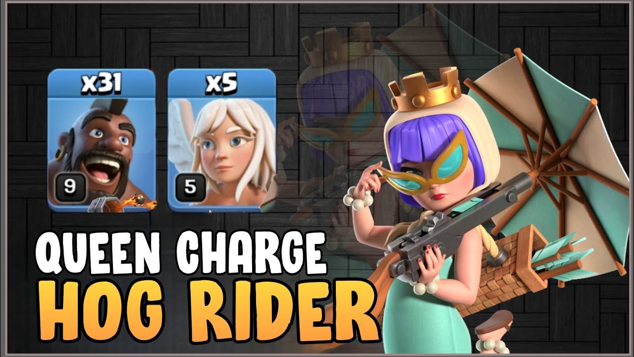 Hog Rider Attack Strategy for Th12 base | Queen Charge Hog Attack Strategy in 2023 | Clash of Clan