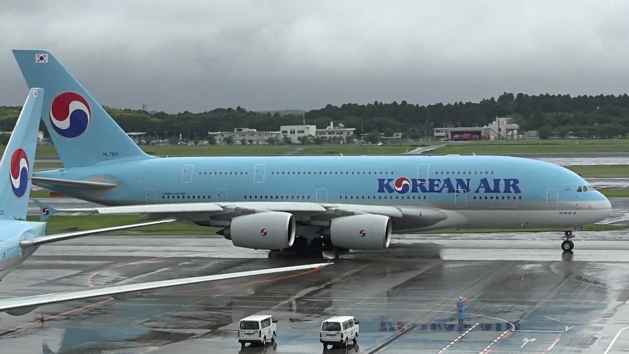 Korean Air Airbus A380-800 HL7611 1st Flight | Pushback–Takeoff | Narita | NRT RJAA |