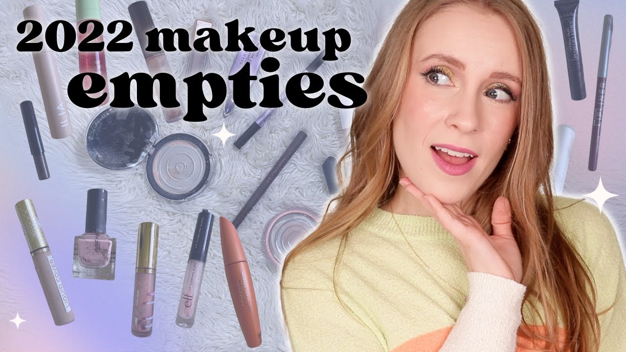 ALL THE MAKEUP I USED UP IN 2022: year-end makeup empties 🎉♻