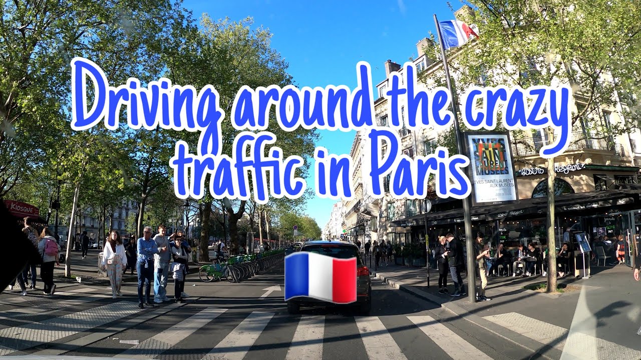 🚙Driving around the crazy traffic in Paris - France🇨🇵