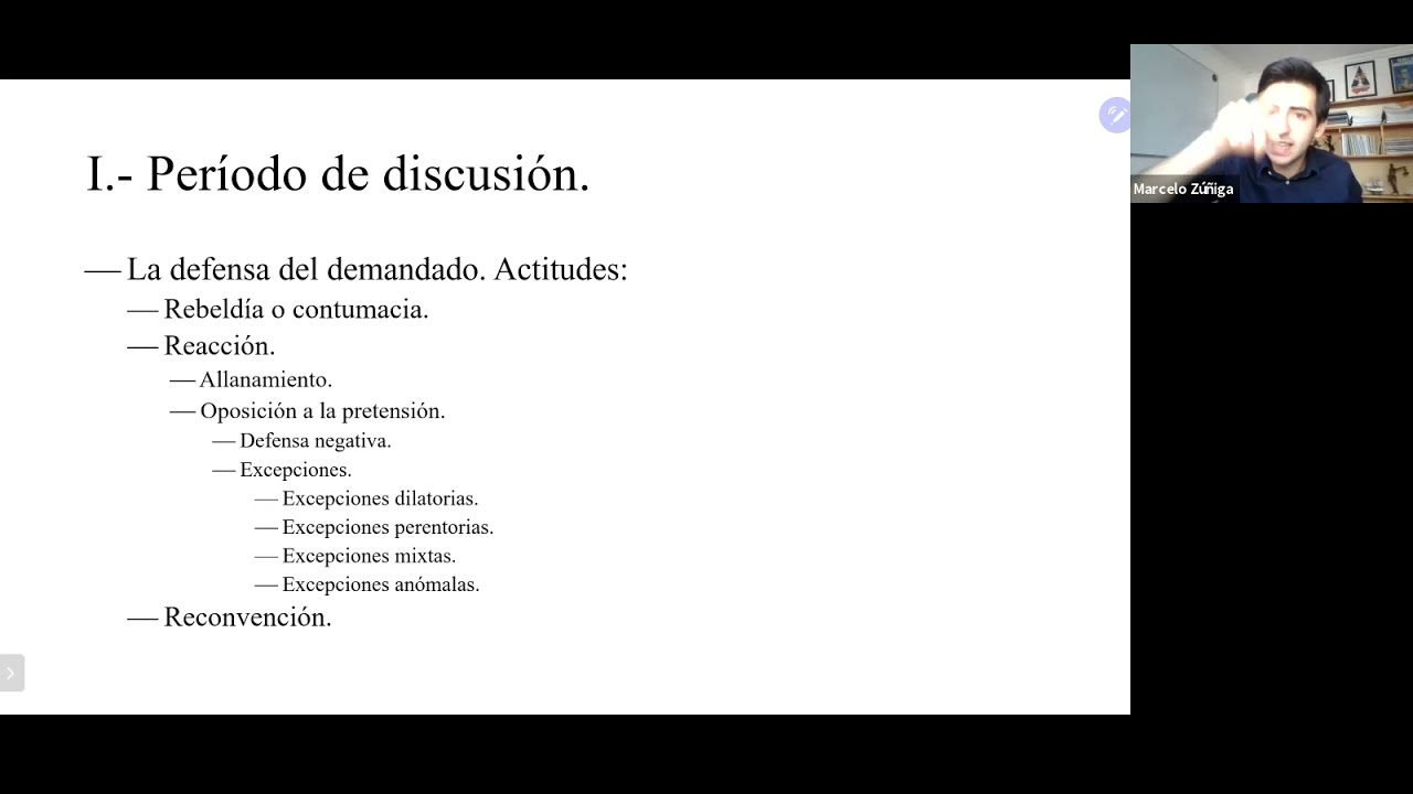 Clase Juicio Ordinario de Mayor Cuantía (V): Excepciones, reconvención y contestación de la demanda.